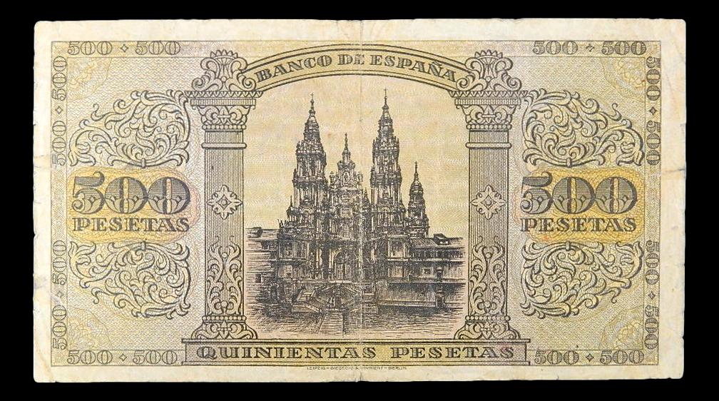 1938 - BILLETE - 500 PESETAS - BURGOS