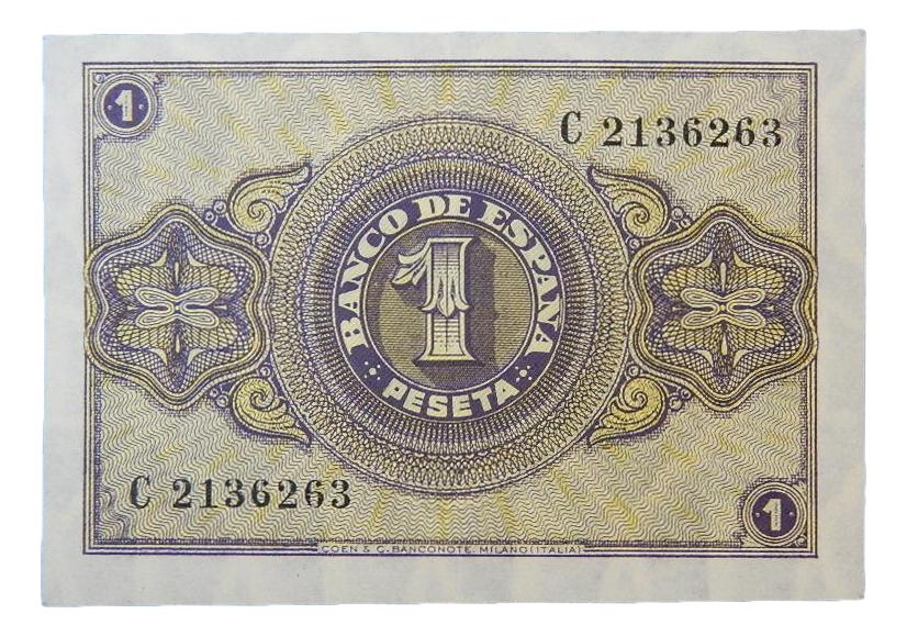 1937 - ESPAÑA - BILLETE - 1 PESETA - BURGOS - SC-