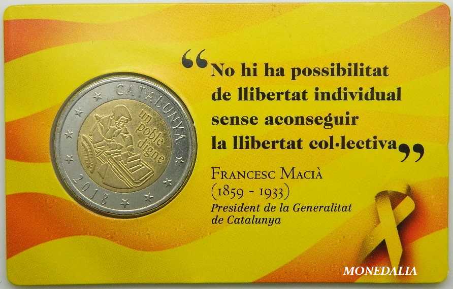 2018 - CATALUNYA - 2 EU - PRUEBA NUMISMATICA