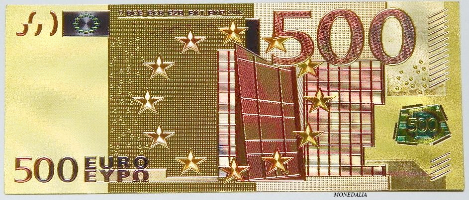 500 EUROS - BILLETE FANTASIA - DORADO