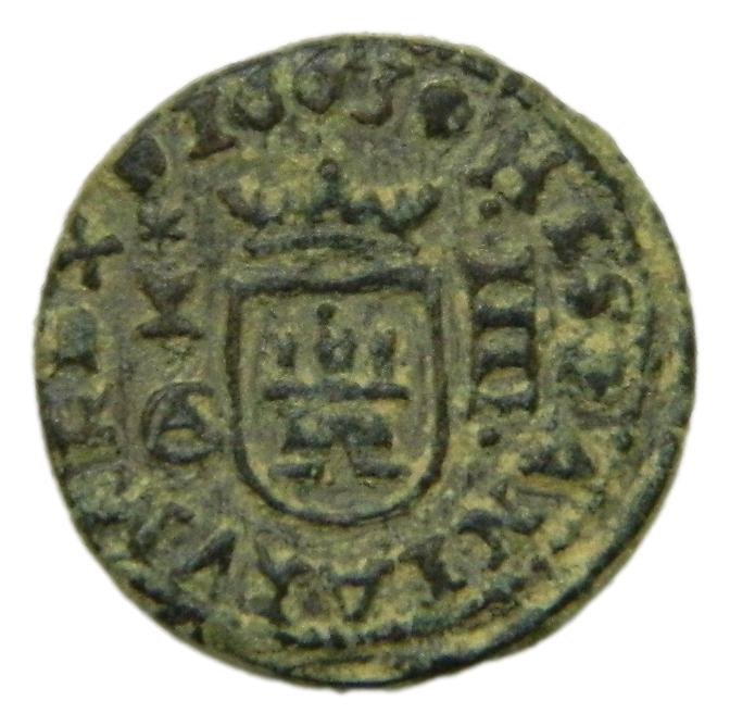 1663 - FELIPE IV - 4 MARAVEDIS - CUENCA