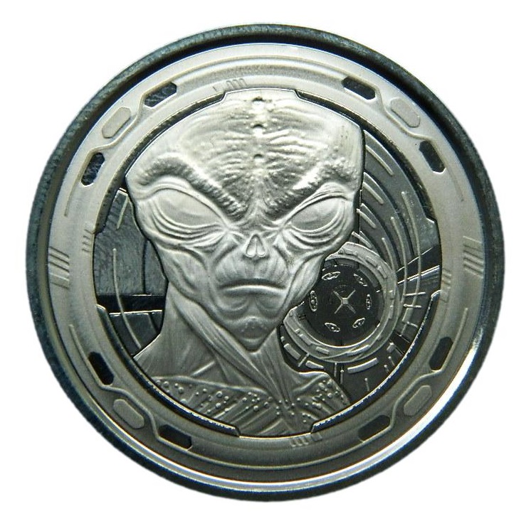 2022 - GHANA - 5 CEDIS - ONZA TROY - PLATA - ALIEN