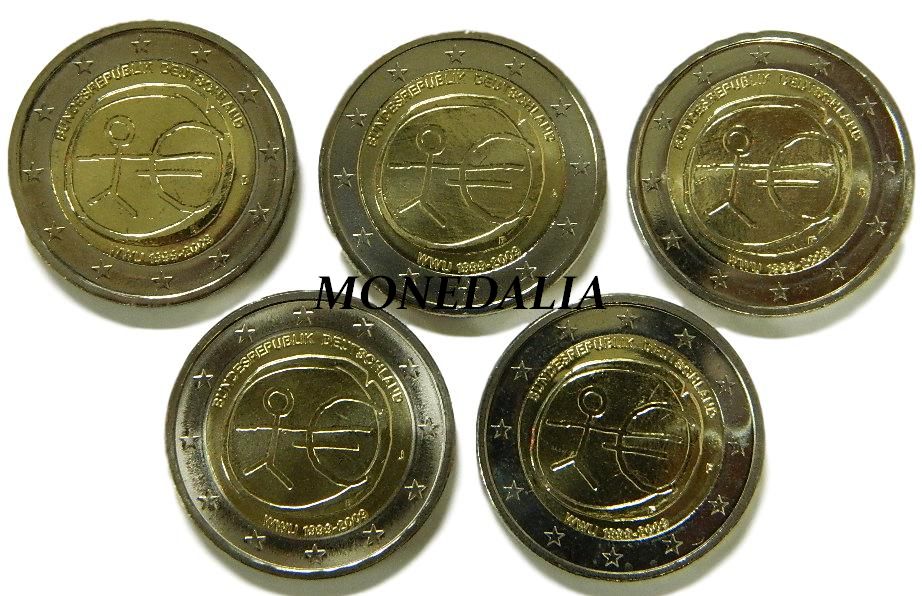 2009 - ALEMANIA - 2 EUROS - EMU - 5 CECAS