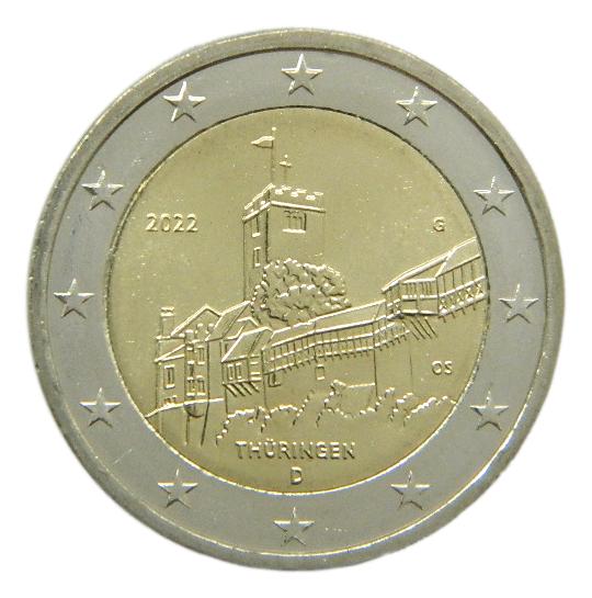 2022 - ALEMANIA - 2 EUROS - TURINGIA - WARTBURG
