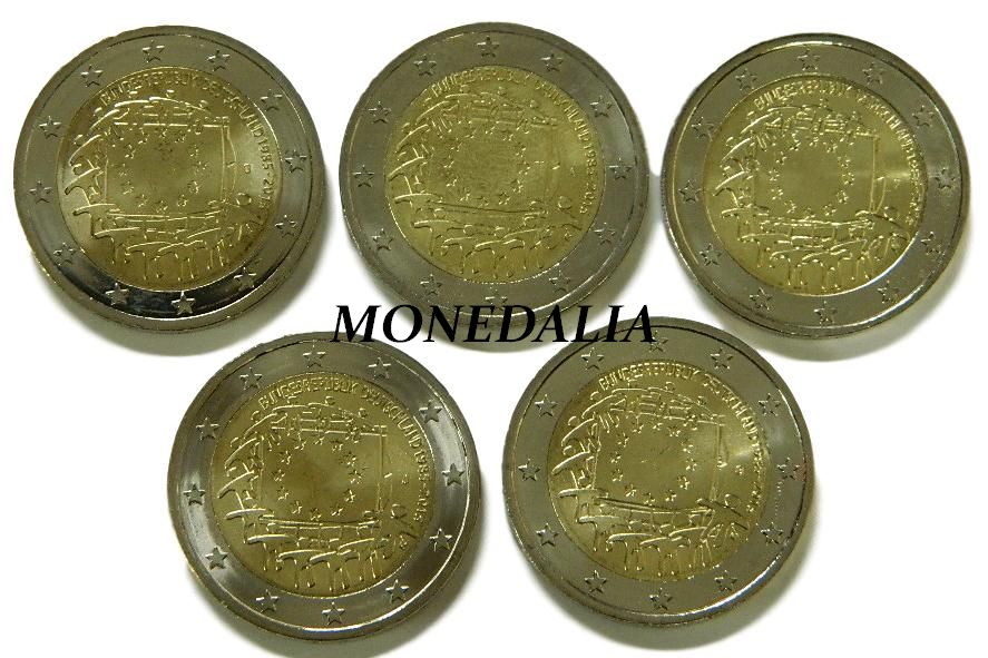 2015 - ALEMANIA - 2 EURO - BANDERA - 5 CECAS