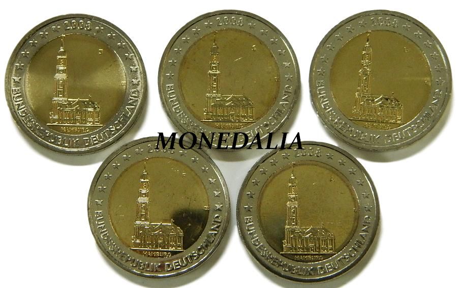 2008 - ALEMANIA - 2 EURO - SAN MIGUEL - 5 CECAS