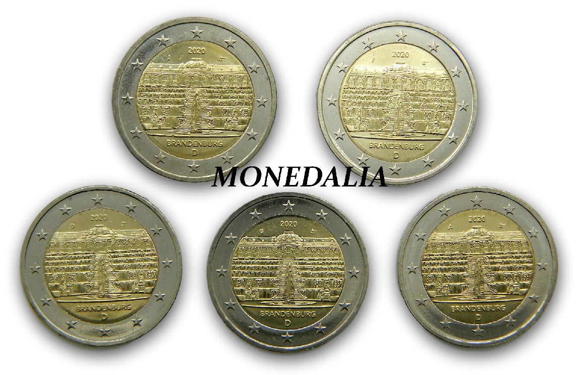 2020 - ALEMANIA - 2 EUROS - SANSSOUCI - 5 CECAS