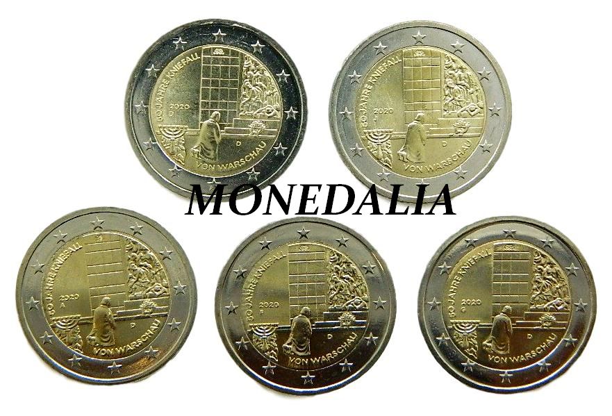 2020 - ALEMANIA - 2 EURO - VARSOVIA - 5 CECAS