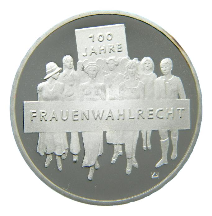 2019 - ALEMANIA - 20 EURO - 100 AÑOS DEL SUFRAGIO FEMENINO