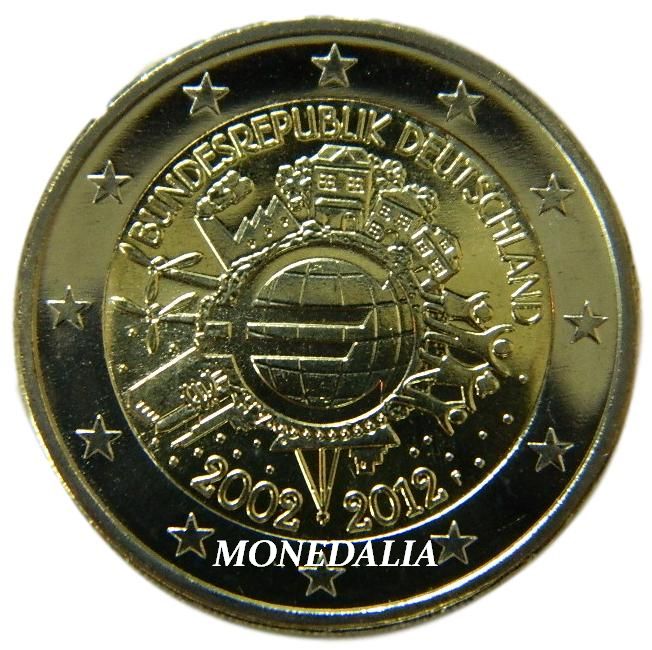 2012 - ALEMANIA - 2 EUROS - X ANIVERSARIO