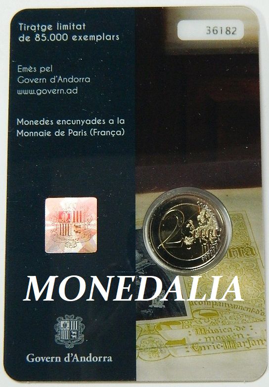 2017 - ANDORRA - 2 EUROS - HIMNO