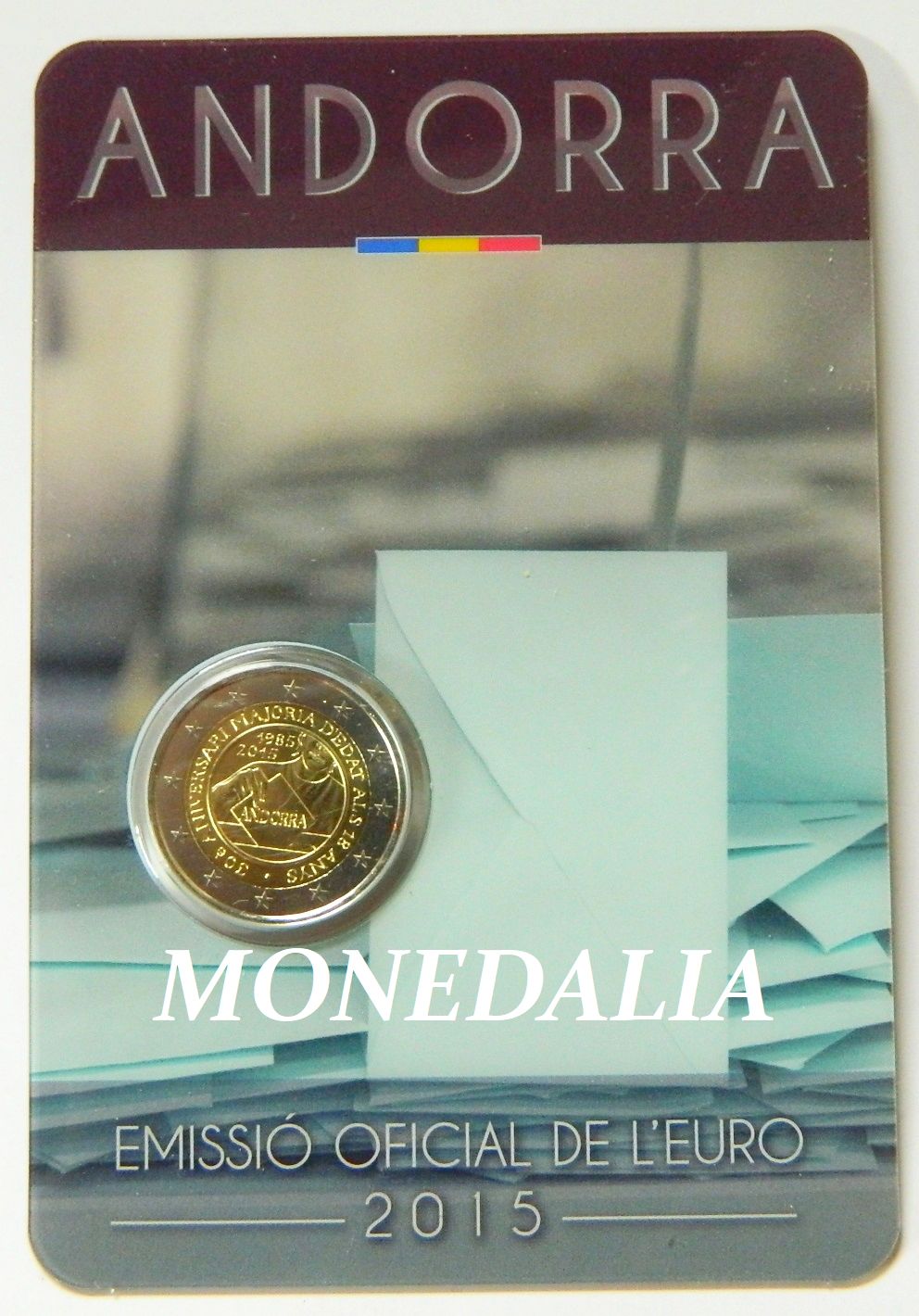 2015 - ANDORRA - 2 EUROS - MAYORIA DE EDAD