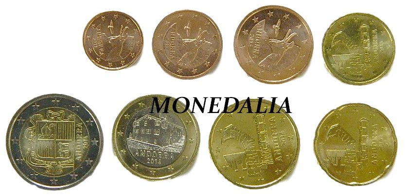 ANDORRA - EUROS - 8 MONEDAS - MIXTA