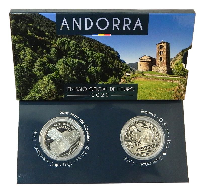 2022 - ANDORRA - 1,25 EURO - 2 MONEDAS - BLISTER