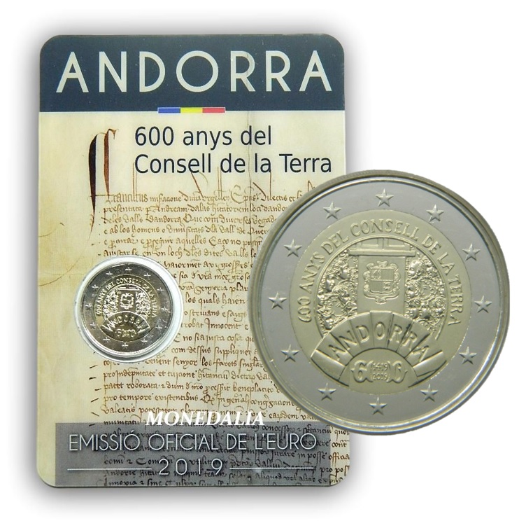 2019 - ANDORRA - 2 EURO - CONSELL DE LA TERRA