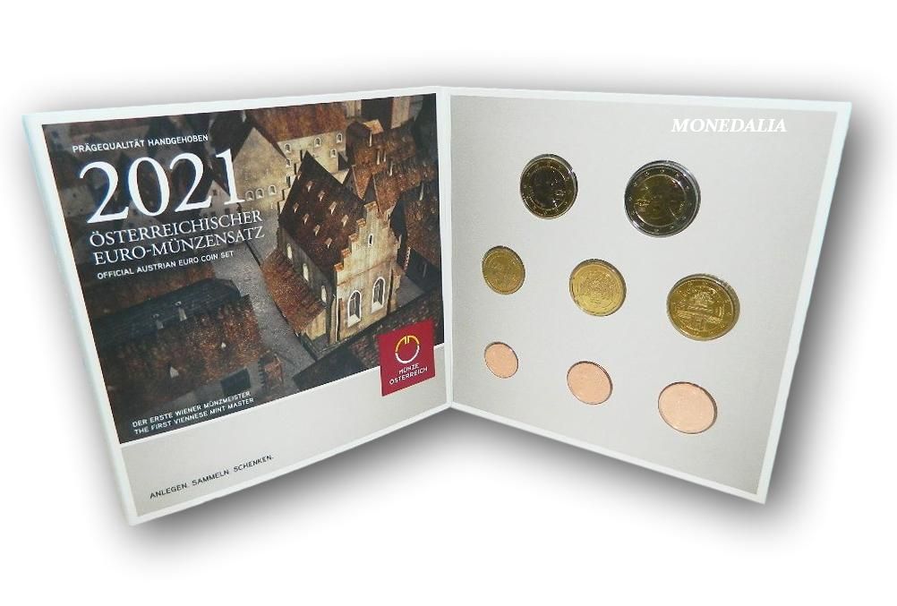 2021 - AUSTRIA - CARTERA EUROS - 8 MONEDAS