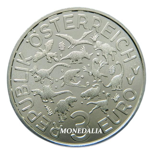2020 - AUSTRIA - 3 EURO - MOSASAURUS