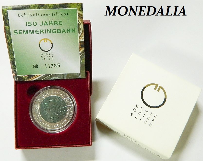 2004 - AUSTRIA - 25 EURO - SEMMERINGBAHN - NIOBIO