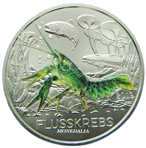 2019 - AUSTRIA - 3 EUROS - CANGREJO DE RIO