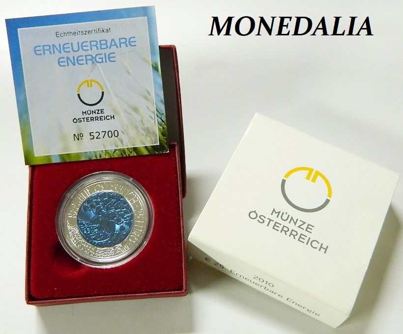 2010 - AUSTRIA - 25 EURO - ENERGIAS RENOVABLES - NIOBIO