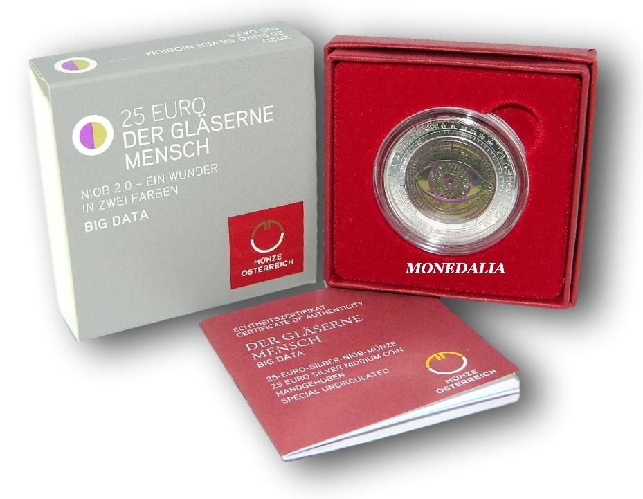 2020 - AUSTRIA - 25 EURO - BIG DATA - NIOBIO