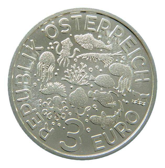 2023 - AUSTRIA - 3 EURO - TIBURON HINCHADO