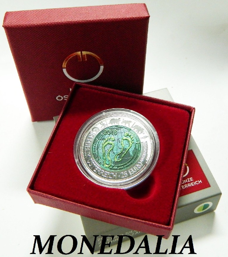 2018 - AUSTRIA - 25 EURO -  ANTROPOCENO - NIOBIO