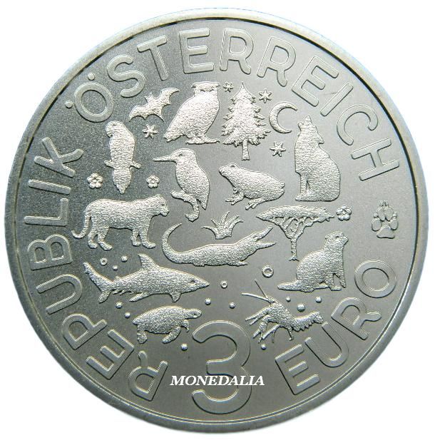 2019 - AUSTRIA - 3 EUROS - CANGREJO DE RIO