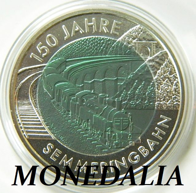 2004 - AUSTRIA - 25 EURO - SEMMERINGBAHN - NIOBIO