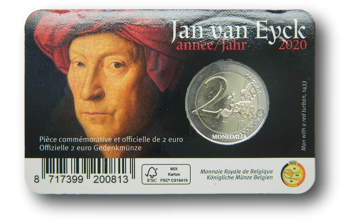 2020 - BELGICA - 2 EURO - JAN VAN EYCK - HOLANDES