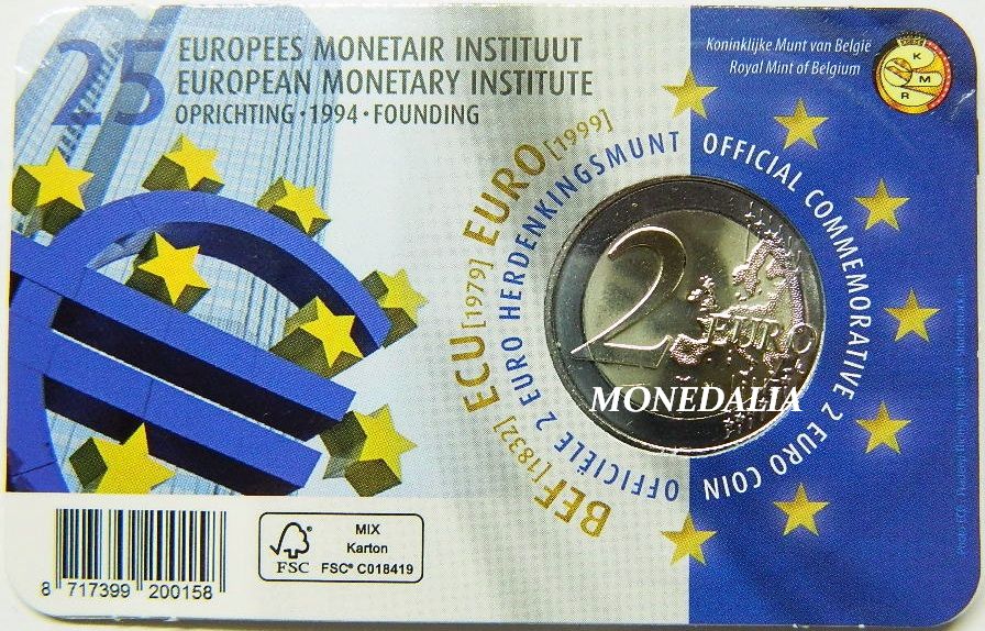 2019 - BELGICA - 2 EURO - INSTITUTO - EMI - FRANCES