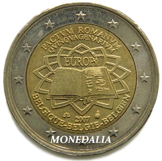 2007 - BELGICA - 2 EURO - TRATADO DE ROMA
