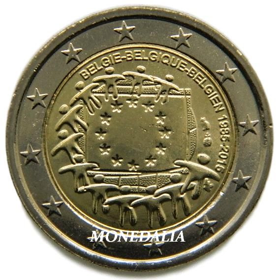 2015 - BELGICA - 2 EUROS - BANDERA