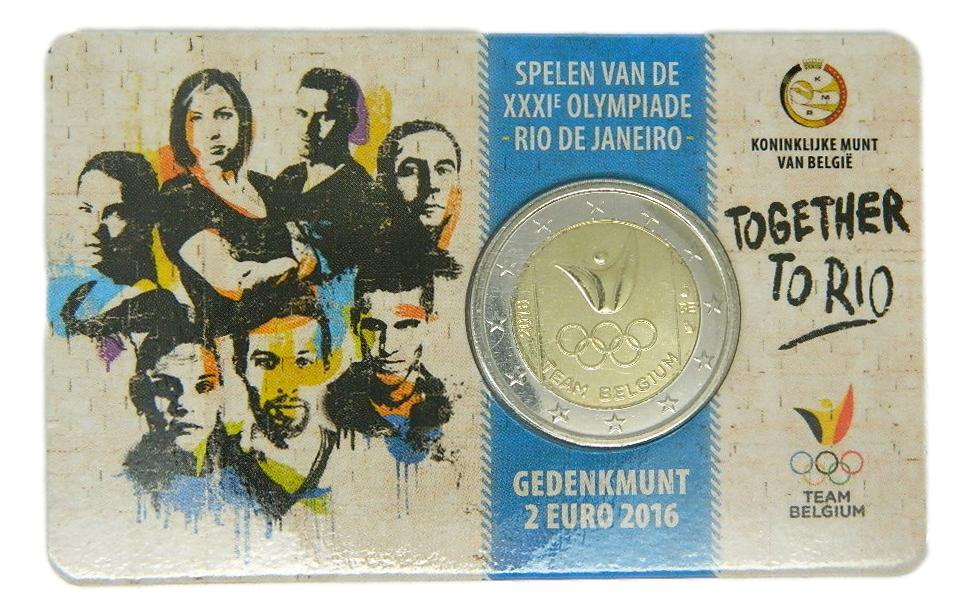 2016 - BELGICA - 2 EURO - OLIMPIADAS - COINCARD