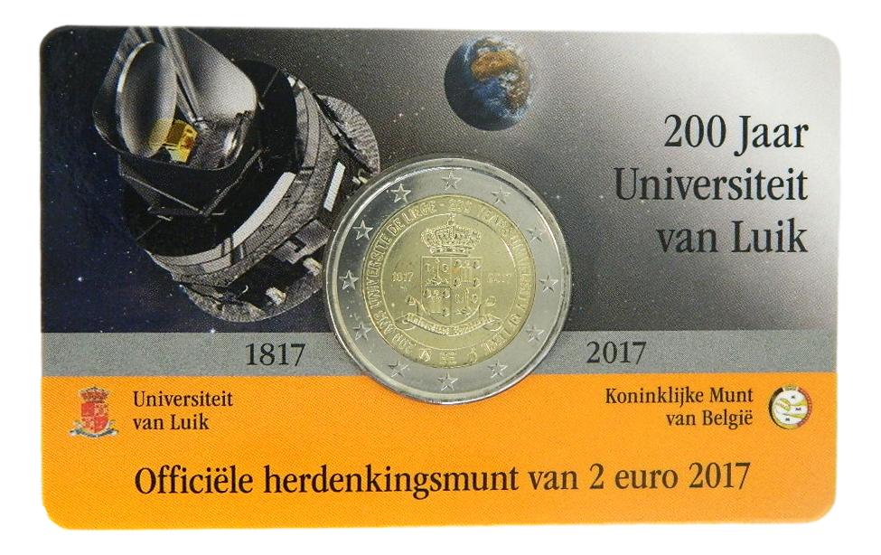 2017 - BELGICA - 2 EUROS - UNIVERSIDAD LIEJA - HOLANDES