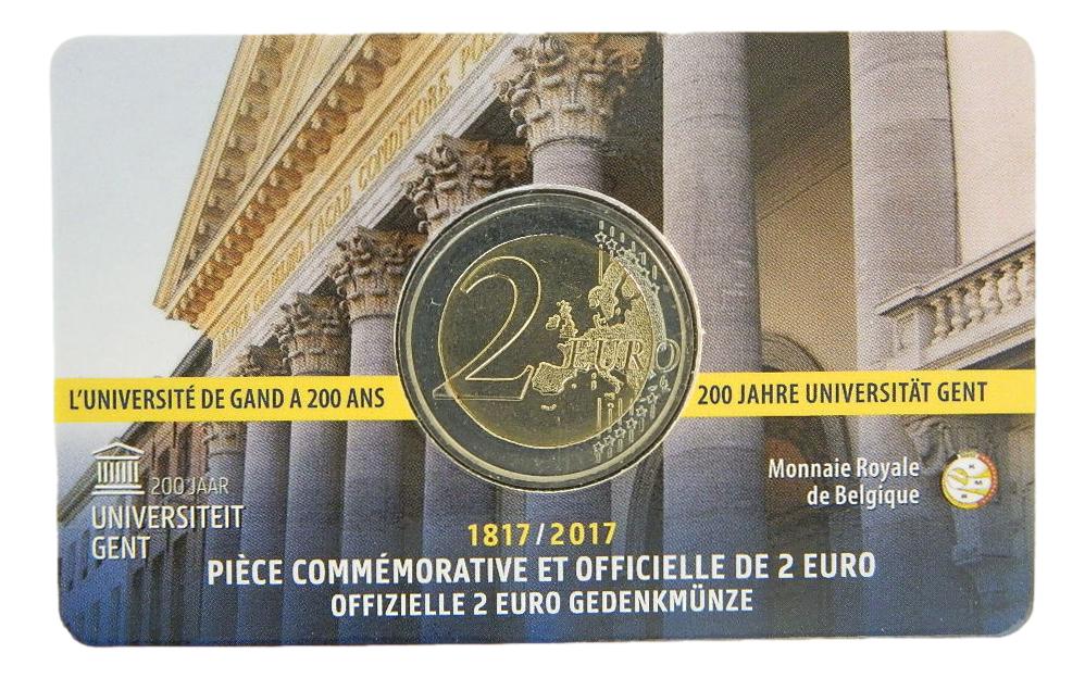 2017 - BELGICA - 2 EUROS - UNIVERSIDAD GANTE - HOLANDES