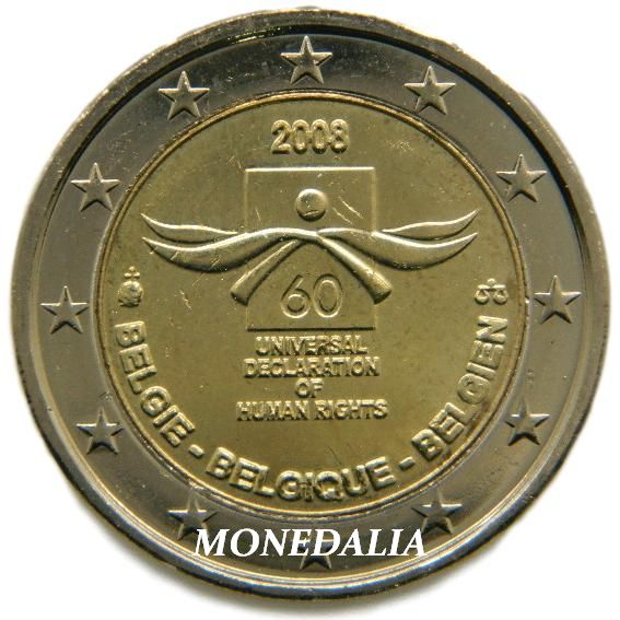 2008 - BELGICA - 2 EUROS - DERECHOS