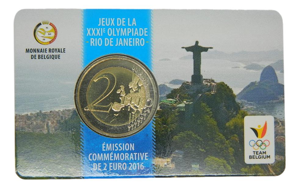 2016 - BELGICA - 2 EURO - OLIMPIADAS - COINCARD - HOLANDES