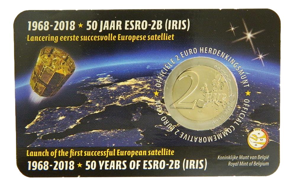 2018 - BELGICA - 2 EURO - SATELITE - COINCARD - FRANCES