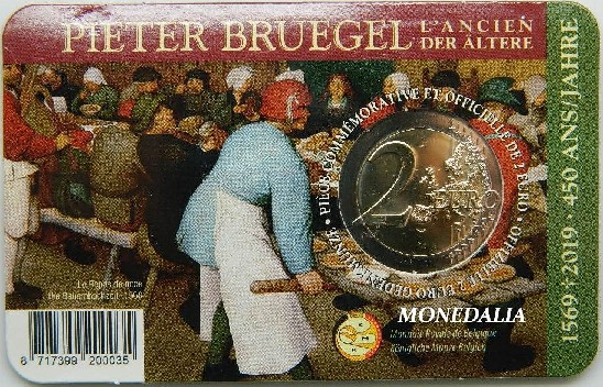 2019 - BELGICA - 2 EURO - BRUEGEL - HOLANDES