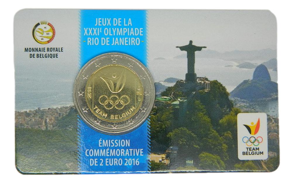 2016 - BELGICA - 2 EURO - OLIMPIADAS - COINCARD - FRANCES