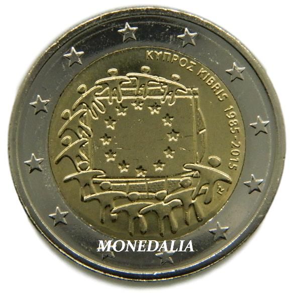 2015 - CHIPRE - 2 EUROS - BANDERA