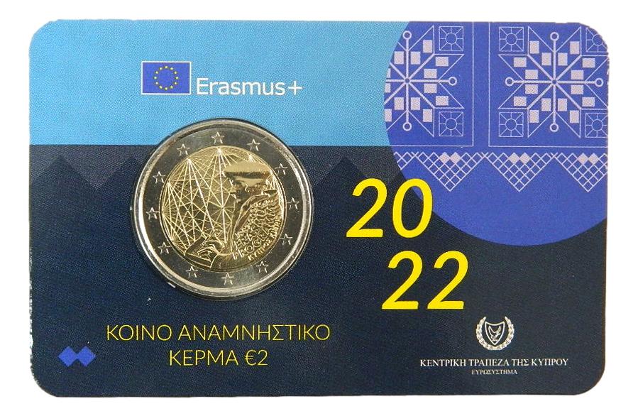 2022 - CHIPRE - 2 EURO - ERASMUS - COINCARD