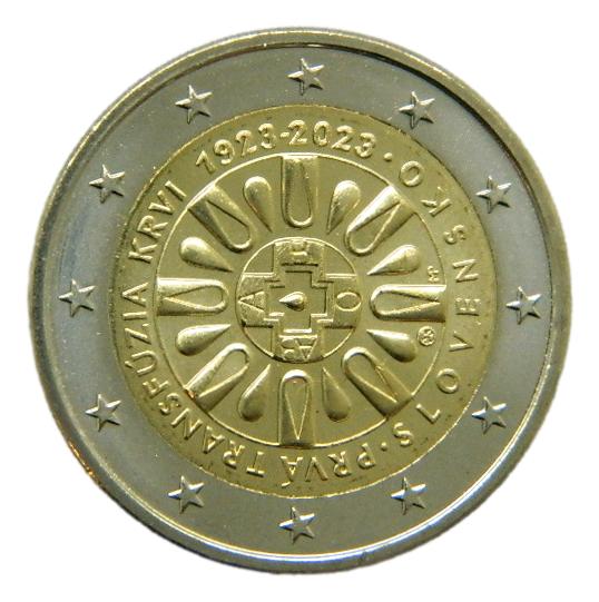2023 - ESLOVAQUIA - 2 EURO - TRANSFUSION SANGRE 
