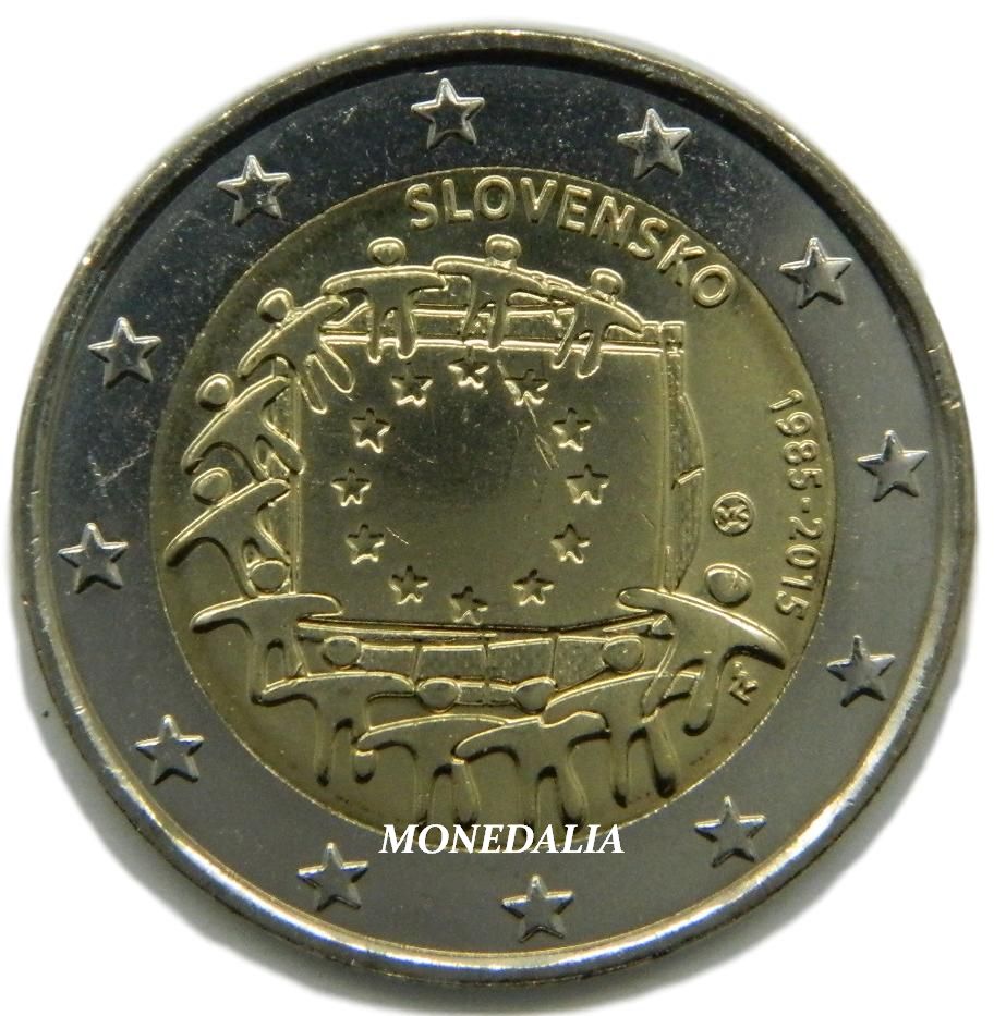 2015 - ESLOVAQUIA - 2 EUROS - BANDERA