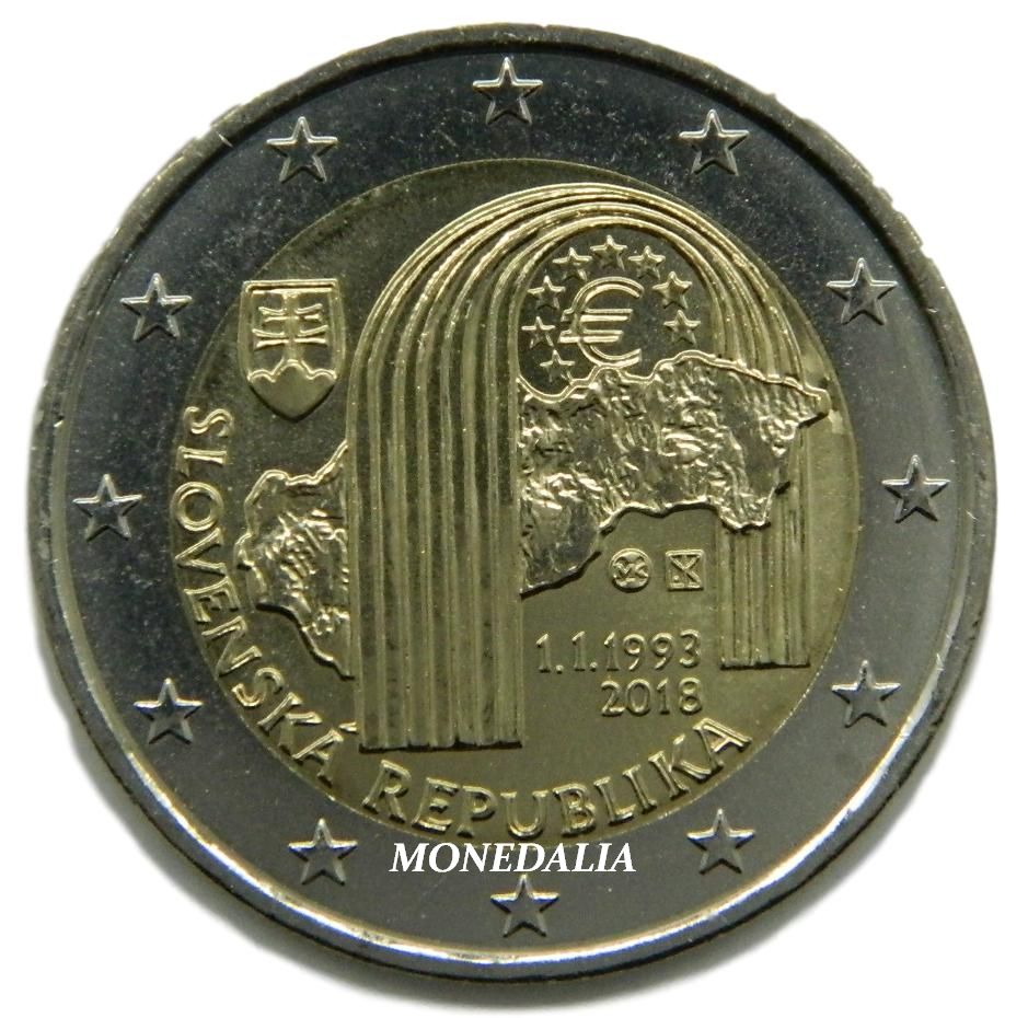 2018 - ESLOVAQUIA - 2 EUROS - 25 TH REPUBLICA