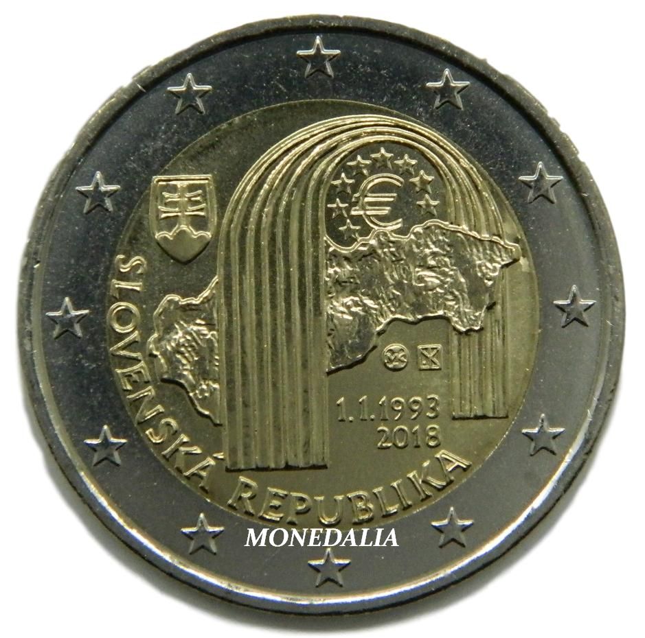 2018 - ESLOVAQUIA - 2 EUROS - 25 TH REPUBLICA