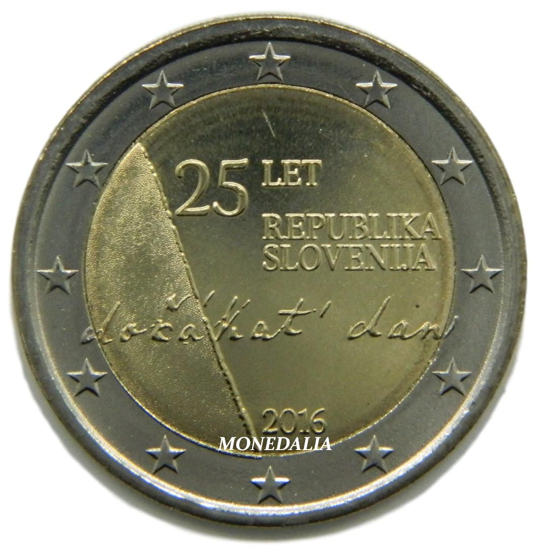 2016 - ESLOVENIA - 2 EUROS - INDEPENDENCIA