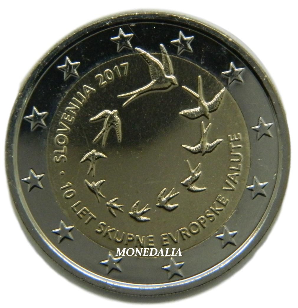 2017 - ESLOVENIA - 2 EUROS - X ANIV. EURO