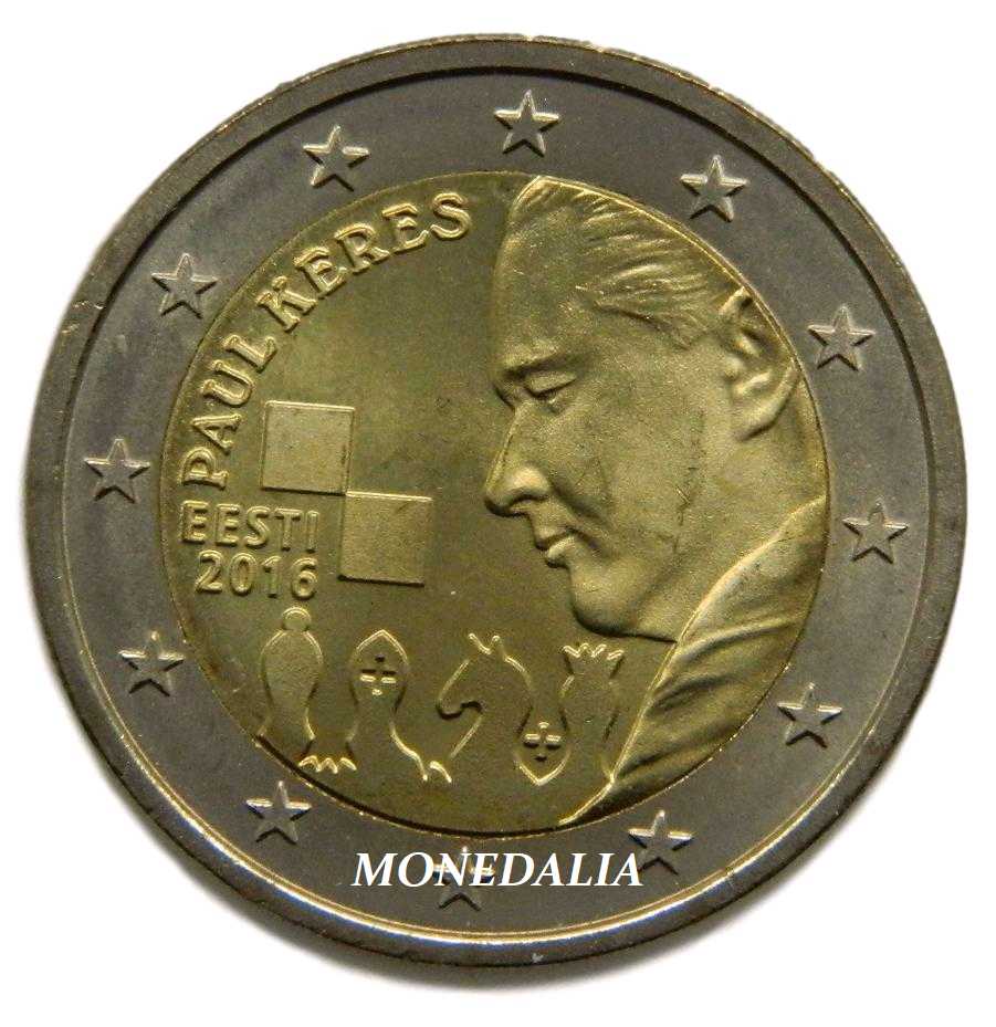 2016 - ESTONIA - 2 EUROS - PAUL KERES